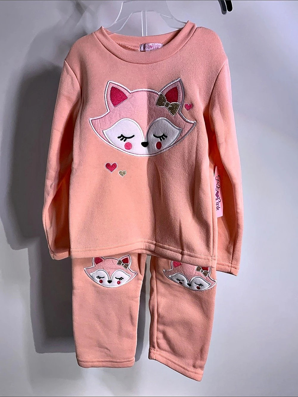 Girls Rule Pink Girls Pink sweatsuit Set Size 6 New